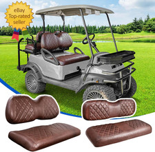 4PCS Golf Cart Seat Covers Kit, Front and Rear Seat Covers Fits Club Car Precede