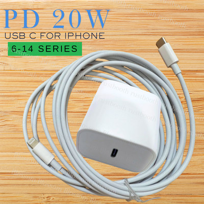 For Apple iPhone 14 13 12 11 20W USB Type-C Wall Cube Fast Charger PD Power Cord