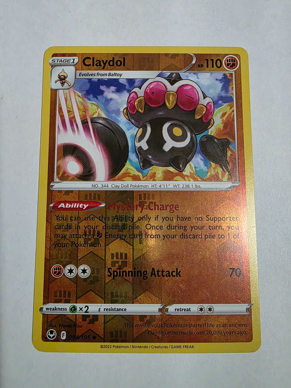 Pokemon Claydol - 094/195 - LP - SWSH12: Silver Tempest