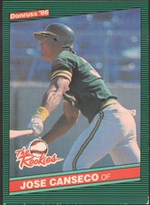 1986 Donruss The Rookies  #22 - Jose Canseco - Oakland Athletics   86-141