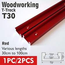 Type 30 Aluminium T-Slot T-Track 30–100cm – Jig Fence Clamp Rail for Woodworking