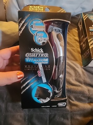 *RARE* Brand NEW Schick Quattro Titanium Razor W/Trimmer WOLVERINE Edition