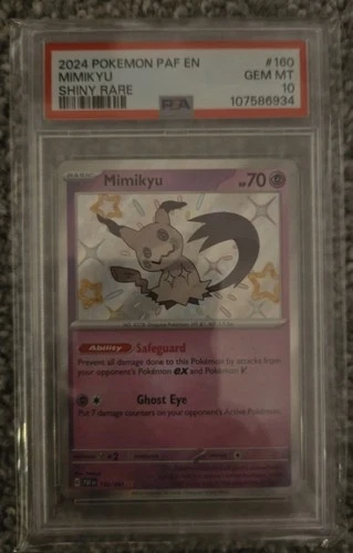 Pokémon TCG Mimikyu 160/091 SV: Paldean Fates Shiny Rare Holo English PSA 10