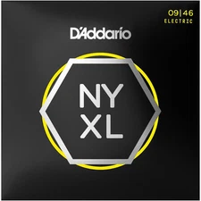 D'Addario NYXL Nickel Wound Super Lght Top /Regular Electric Guitar Strings 9-46