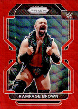 Rampage Brown 2022 Panini Prizm WWE #109 Ruby Red Wave Prizm
