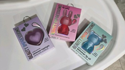 Beauty Impressions Shimmer Lip Gloss Keychain Set, 3pack, Berry/Gummy/Candy