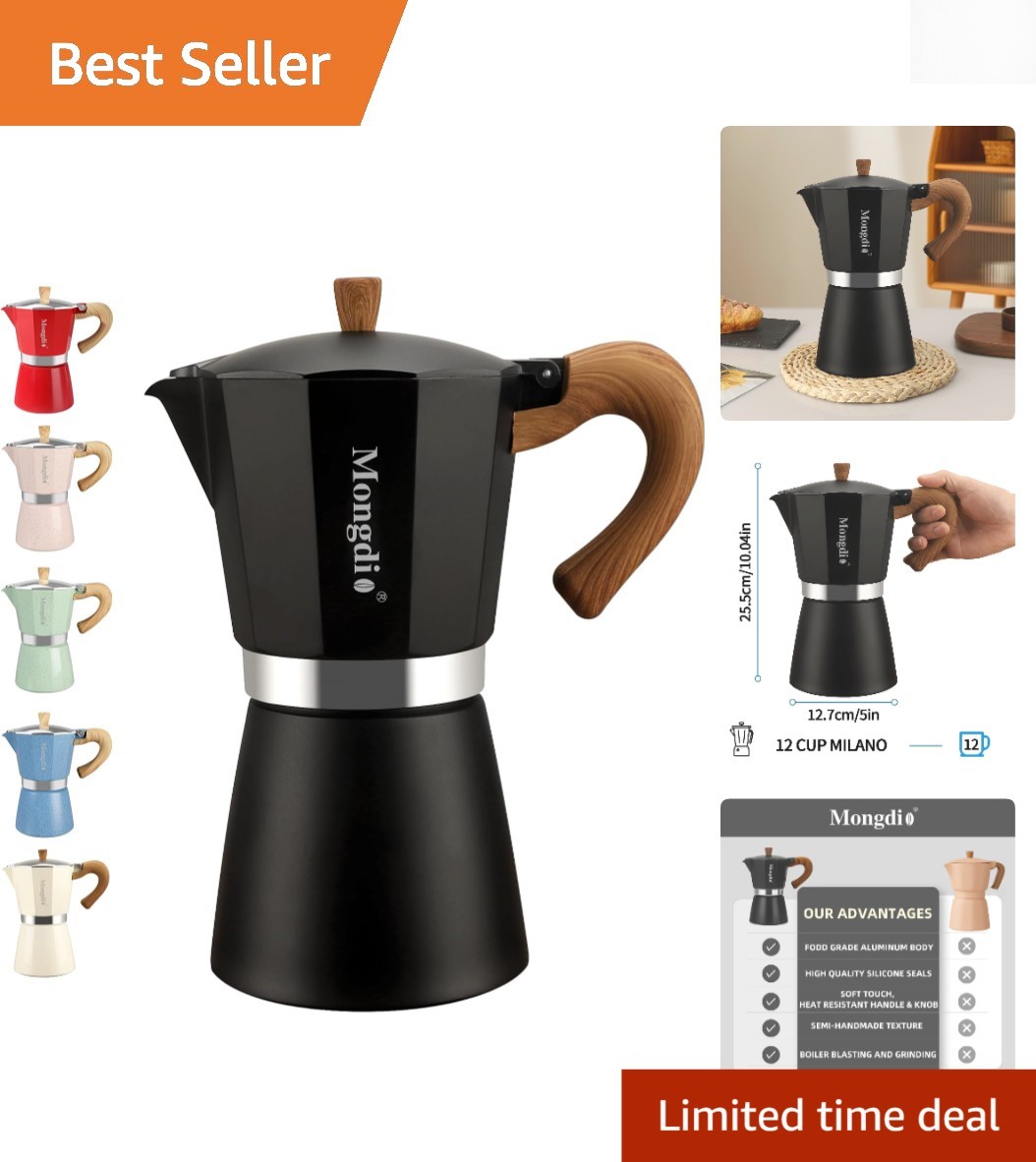 - Authentic Italian Moka Pot In Black