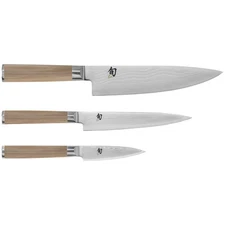 Shun Classic Blonde 3 Pc Starter Set, Chef's Knife, Paring Knife, Utility Knife