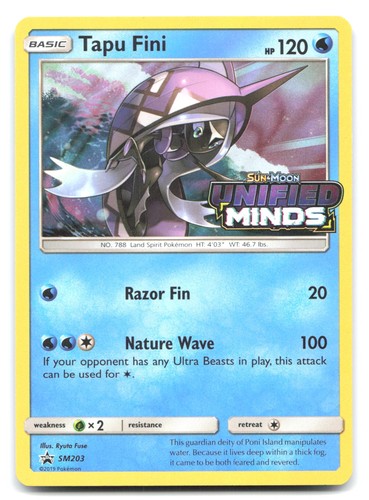 Tapu Fini (Prerelease) SM203 - NM Promo Holofoil - SM Promos