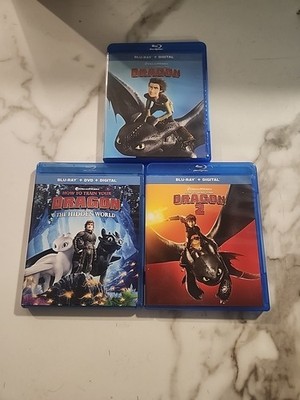 How to Train Your Dragon Blu-ray Trilogy (1-3) DreamWorks Animation Pre-Owned