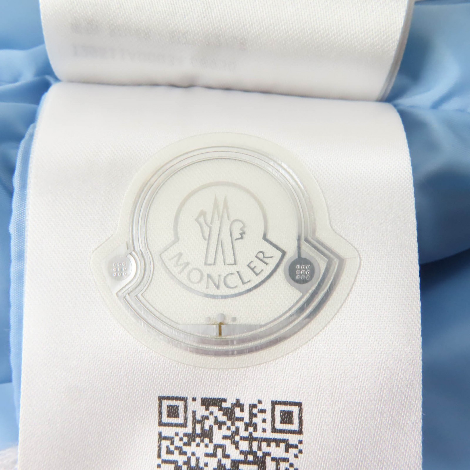 Pristine MONCLER Down vest BERNARD With logo patch Light blue Nylon Kids thumbnail 13