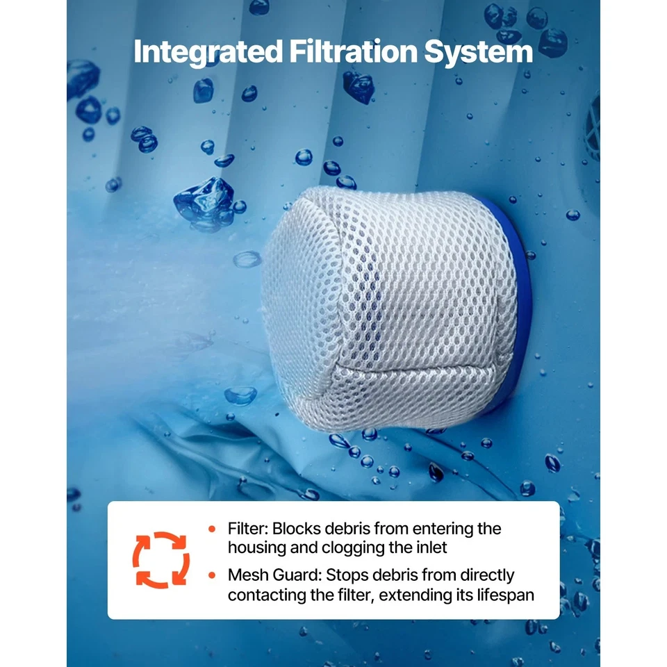 Whirlpool Aufblasbar In & Outdoor 4-6 Personen 185x66cm Quadratisch Tragbar - Bild 4 von 4