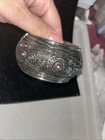 Turkish Style Silver Swirl, Pewter Hinge Bangle Bracelet — photo 6