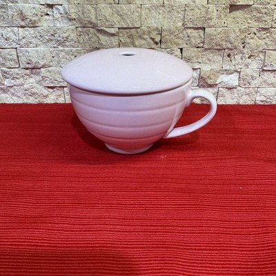 Tea Forte Cafe Teacup w/ Vented Lid Pink Porcelain Steeps 8 oz  Keeps Tea Warm!