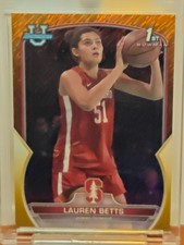 2022-23 Bowman Chrome Lauren Betts Gold Shimmer 1st Prospect 50/50 Rookie UCLA