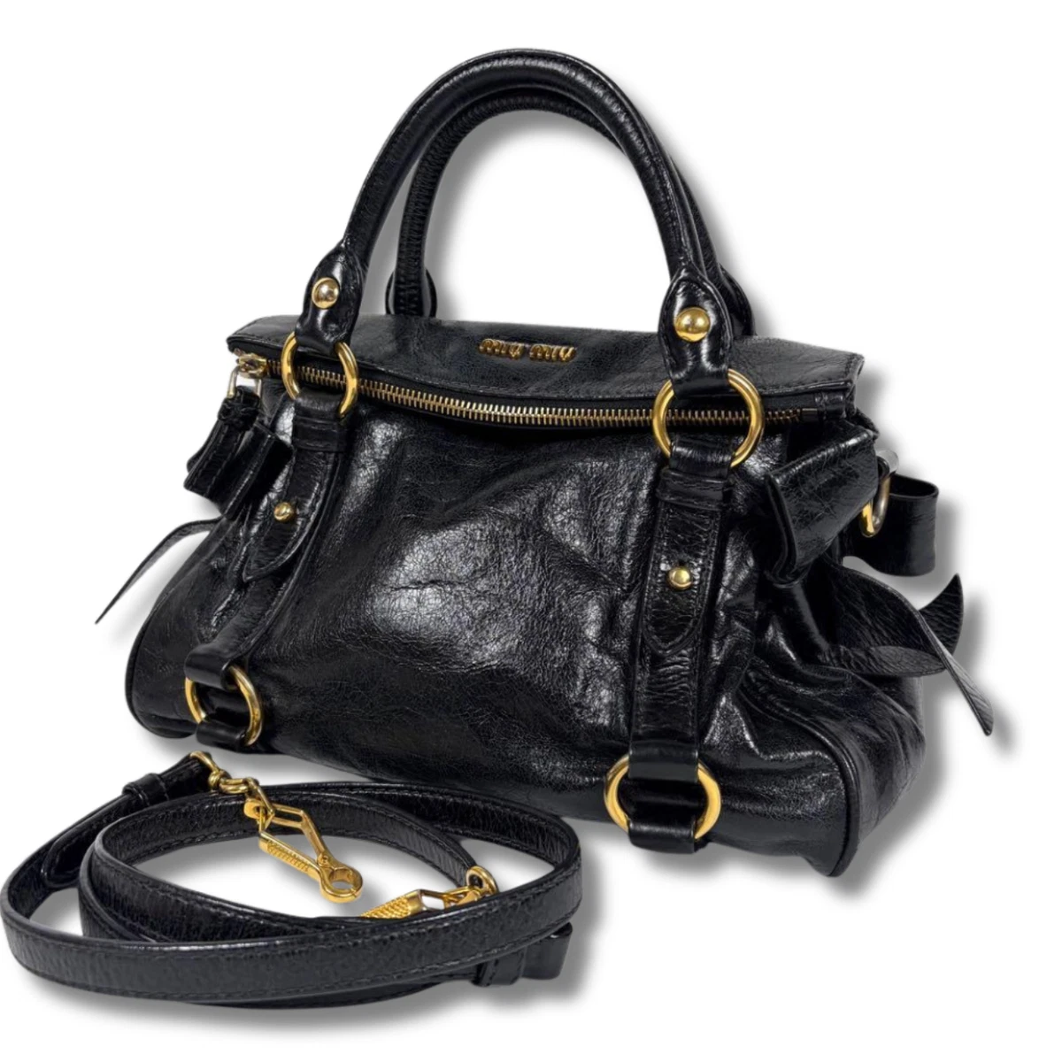 Miu Miu Bow Leather Exterior Bags & Handbags for Women for sale | eBay