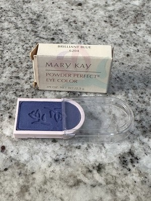 RARE MARY KAY Powder Perfect Eye Color Shadow #6204 Brilliant Blue .09 oz  NIB