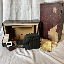 Skan Slide Projector No. 720-21 -Screen, Case, Bulbs, Slides-Working Vntg