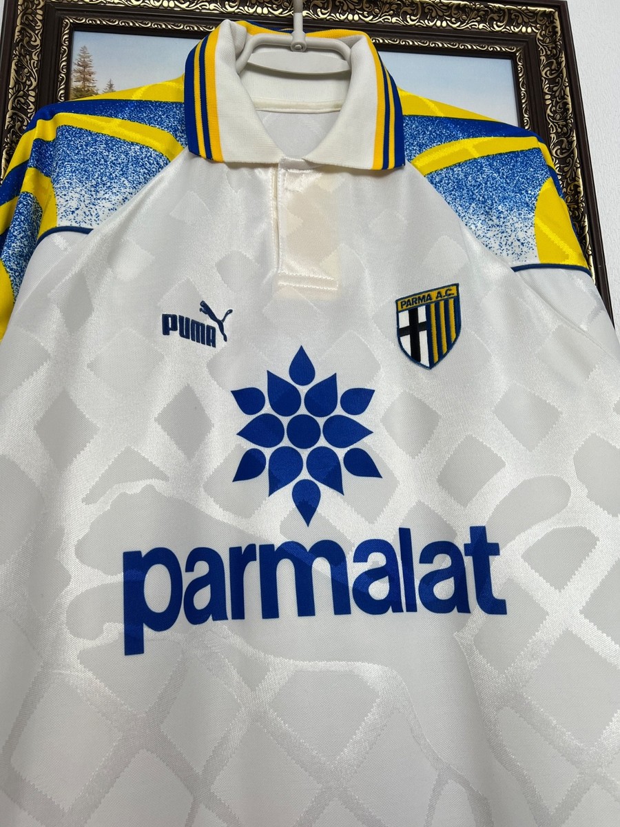 Parma Away football shirt 1996 Soccer #8 Stoichkov Long Sleeve