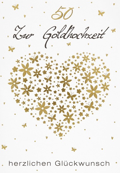 Goldhochzeit - Unverpackt - GlüCkwunschkarte Im Format 11,5X17Cm Mit Umschlag –-image