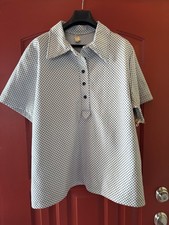70s disco shirt polka dot butterfly collar short sleeve w/ tags new old stock