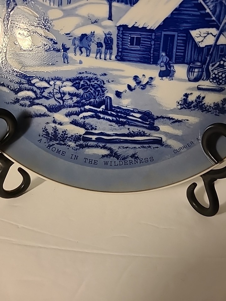 A Home In The Wilderness Plate Currier & Ives 8 Inches Diameter | eBay