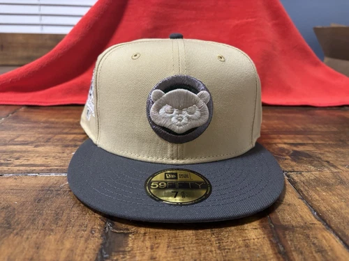 Chicago Cubs 1990 ASG Vegas Gold Graphite New Era Fitted Hat 7 5/8 Sky Blue UV