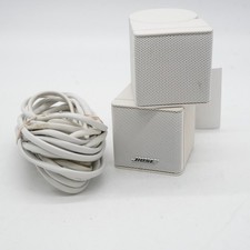Bose Lifestyle Satellite Jewel Mini Double Cube Speakers W/Cables White  Mount