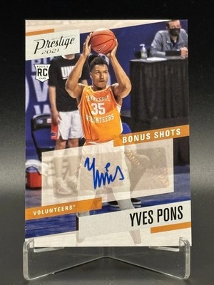 Yves Pons Tennessee Vols Basketball Panini Autograph Card Auto Memphis Grizzlies