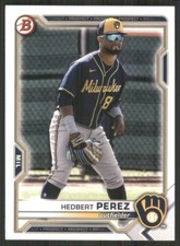 2021 Bowman Draft #BD-97 Hedbert Perez Milwaukee Brewers 46781