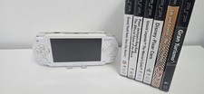 Sony PSP-1003 Ceramic White Handheld System With Charger And Games 