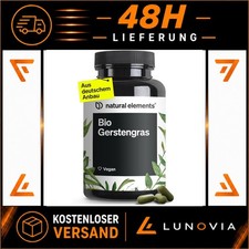 natural elements Bio Gerstengras Kapseln 1500mg – 180 Stück vegan