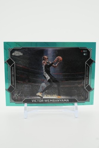 2025-26 Topps Chrome Update - VICTOR WEMBANYAMA Moment in Time #/199 Aqua