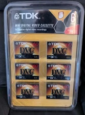 TDK Mini DV Digital Video Cassette DVC 6 Pack 60 Minutes - NEW SEALED