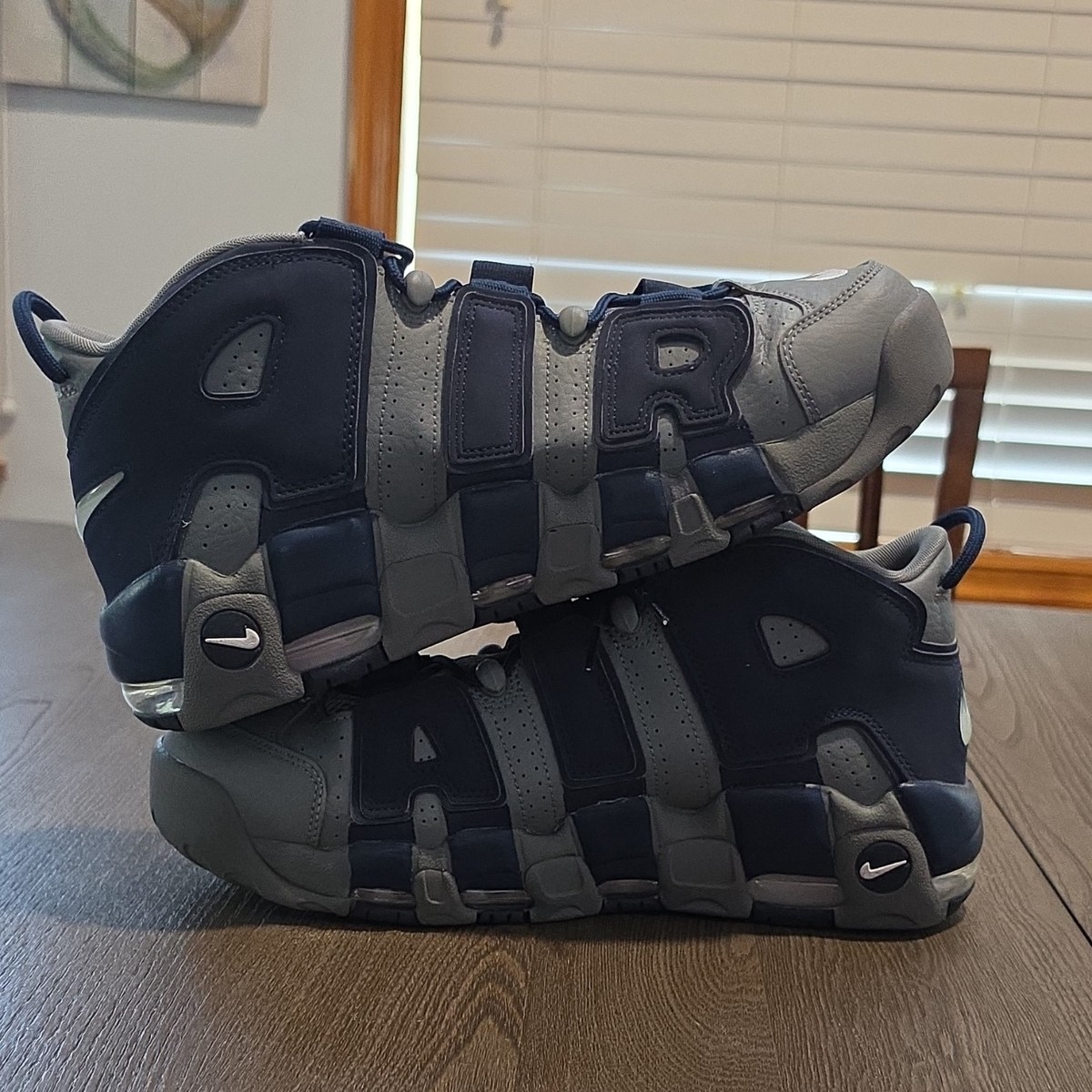 Nike Air More Uptempo Georgetown Gray Navy Men