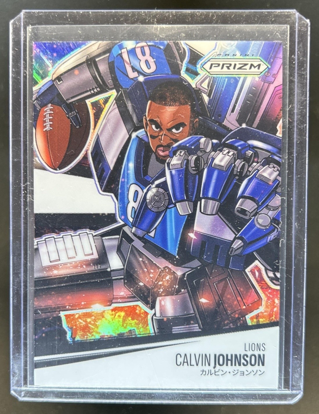 2025 Panini Prizm Calvin Johnson Manga - Vertical #4 Lions