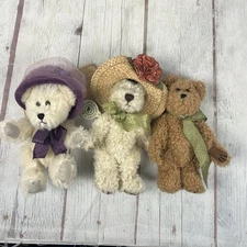 3 Boyd's Bears Plush Gomer Beanster Minnie Higgenthorpe Mohair Anna Eleanor