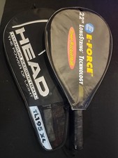 Lot of 2 Racquetball Racquets Head TI.195 XL E Force Payback W Cases Gloves