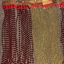 15  Garland Beads Red, Silver Or Gold