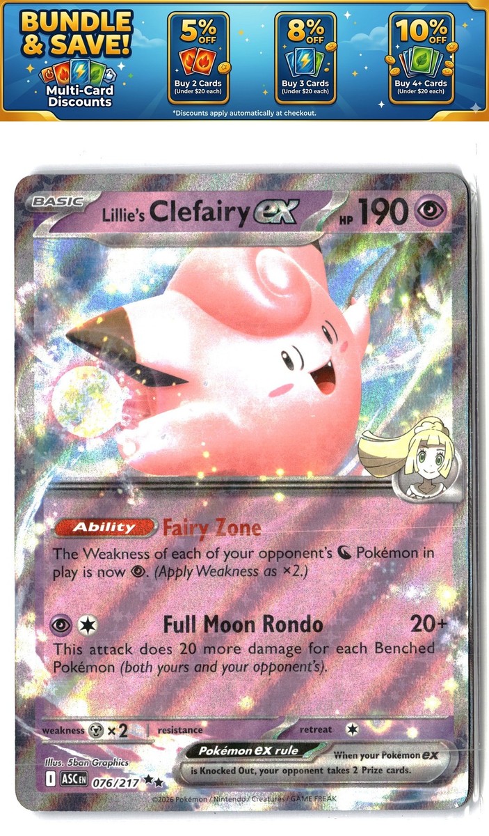 Lillie's Clefairy ex 076/217 ME: Ascended Heroes | eBay