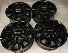 Four 2025 GMC Sierra AT4 Denali HD2500 HD3500 Factory 20" Wheels OEM Rims Black