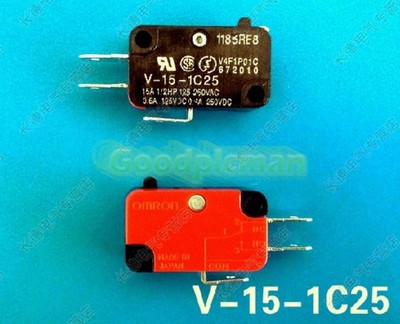 10pcs Micro Switch Basic Snap Action Switch 15A V-15-1C25