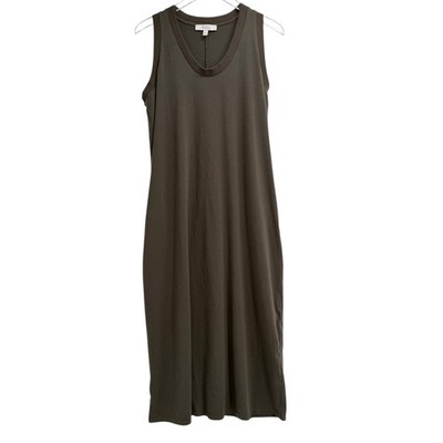 Max Mara Leisure Parragi Jersey Midi Tank Dress Size L Raceback Scoop Neck