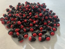 Lot Of 2 Otto Controls P3-31112 Black Push Buttons - New, For Panels & Custom Projects