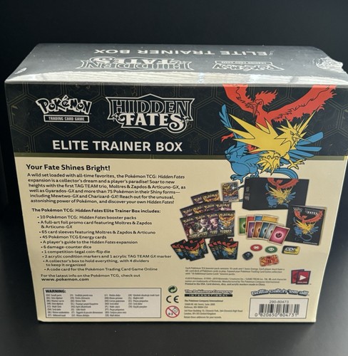 Pokemon TCG Hidden Fates Elite Trainer Box ETB Sun & Moon New Factory Sealed - Foto 5 di 11