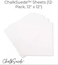 NEW “ChalkSuede Sheets (12-Pack, 12" x 12")” Chalk Couture Surface RETIRED