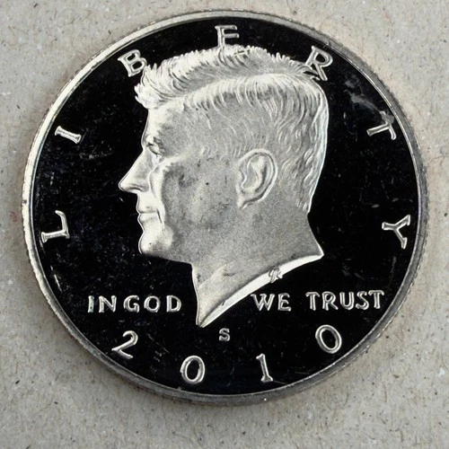 2010-S Kennedy PROOF 50C Half Dollar IMPAIRED Proof PERFECT FOR ALBUMS FREE SHIP