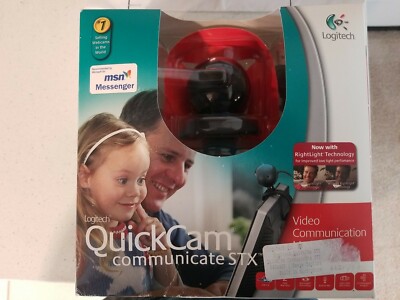 Logitech Quickcam Communicate STX Webcam For PC  Open Box Working w/driver disc