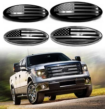 9.5" 12" For Ford F150 F250 F350 FRONT GRILL Tailgate US Flag Oval Emblem Badge