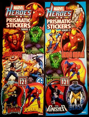 You Pick! Marvel Heroes Sticker Prismatic, Die-Cut 2010 Vending